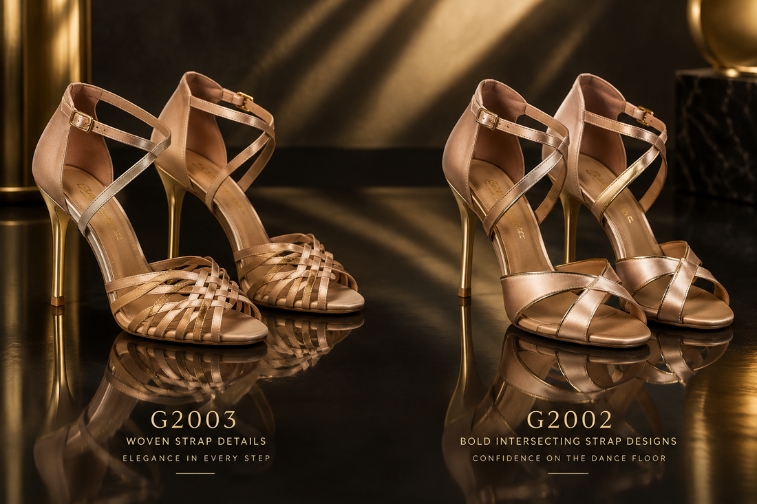 Woven or Intersecting Straps? Explore G2003 and G2002 Latin Shoes